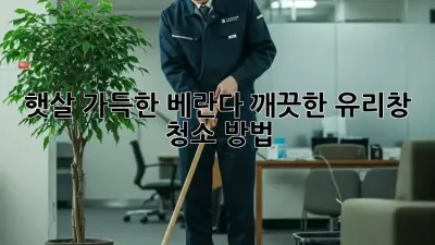 햇살 가득한 베란다, 깨끗한 유리창 청소 방법